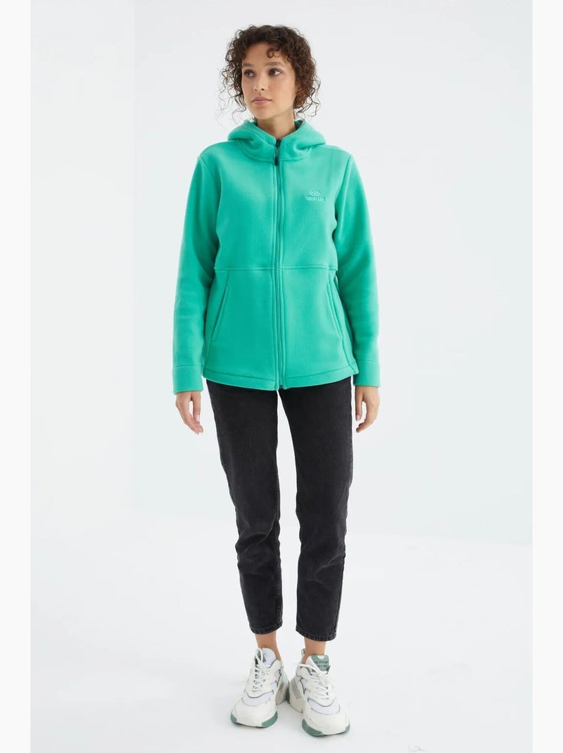 Sweat à capuche zippé femme tommy Vert menthe - Kiabi