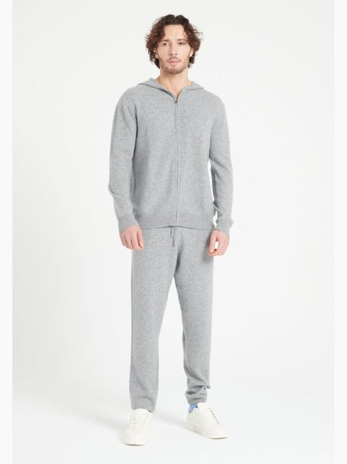 Sweat à capuche zippé homme 100% cachemire - LUKE 6 - Kiabi