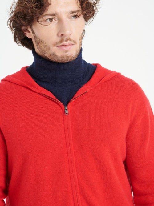 Sweat à capuche zippé homme 100% cachemire - LUKE 6 - Kiabi