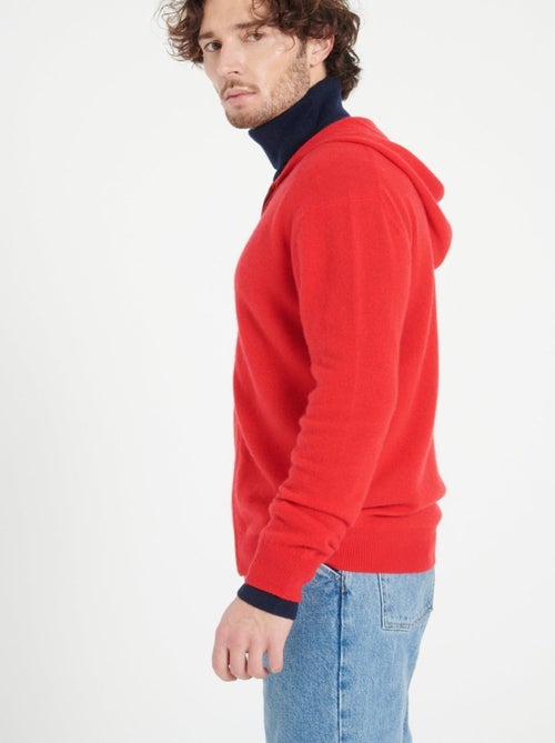 Sweat à capuche zippé homme 100% cachemire - LUKE 6 - Kiabi