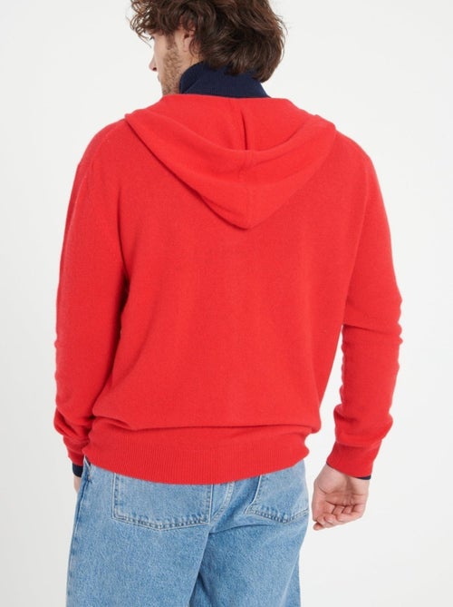 Sweat à capuche zippé homme 100% cachemire - LUKE 6 - Kiabi