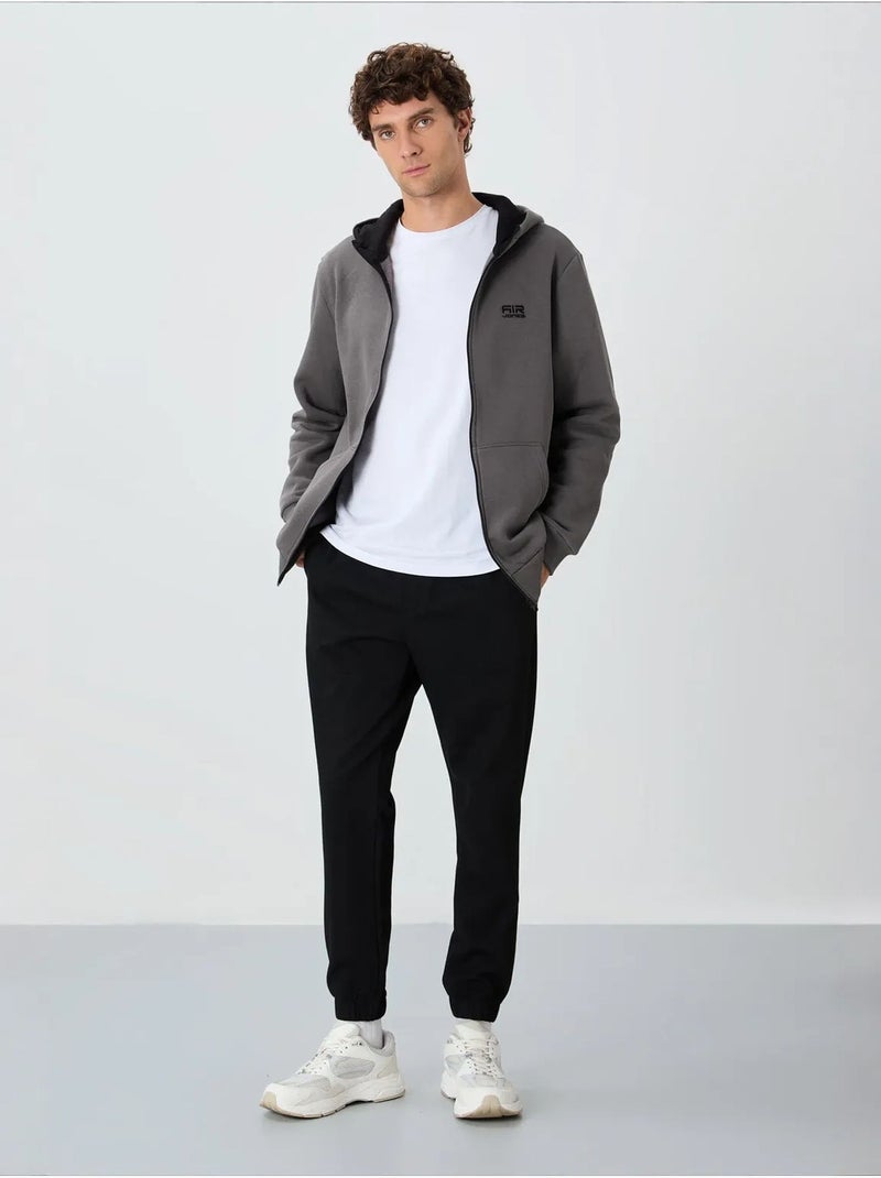 Sweat à capuche zippé homme tommy Gris Noir - Kiabi