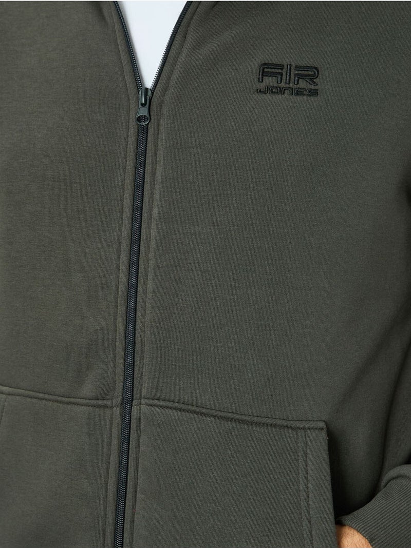 Sweat à capuche zippé homme tommy Kaki - Kiabi