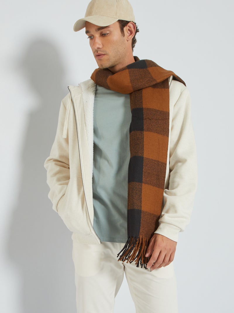 Sweat à capuche zippé intérieur effet moutonné Blanc - Kiabi