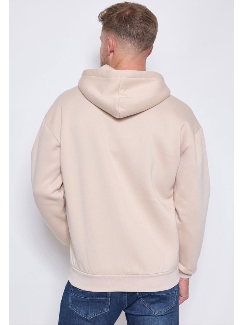 Sweat à capuche zippé Kebello Beige - Kiabi