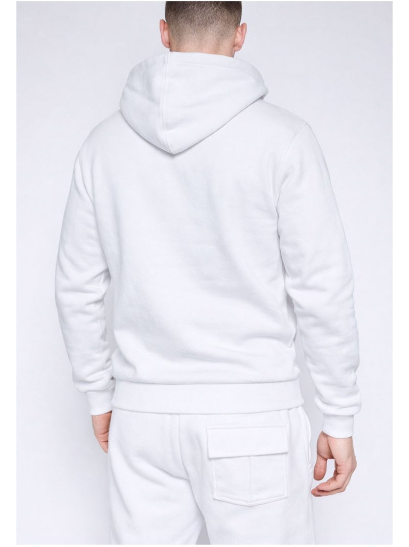 Sweat à capuche zippé Kebello Blanc - Kiabi