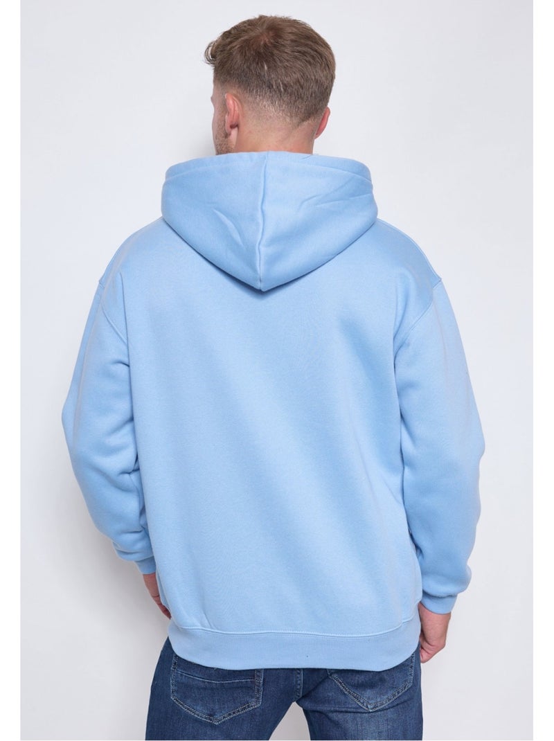 Sweat à capuche zippé Kebello Bleu ciel - Kiabi