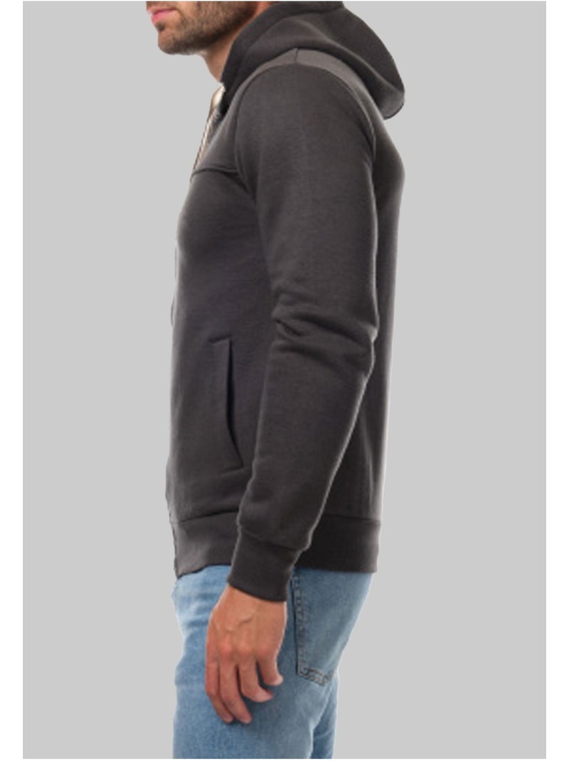 Sweat à capuche zippé Kebello gris anthracite - Kiabi