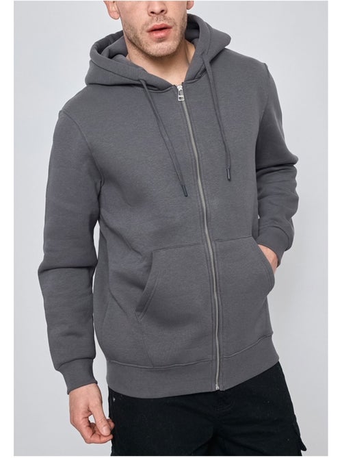 Sweat à capuche zippé Kebello - Kiabi