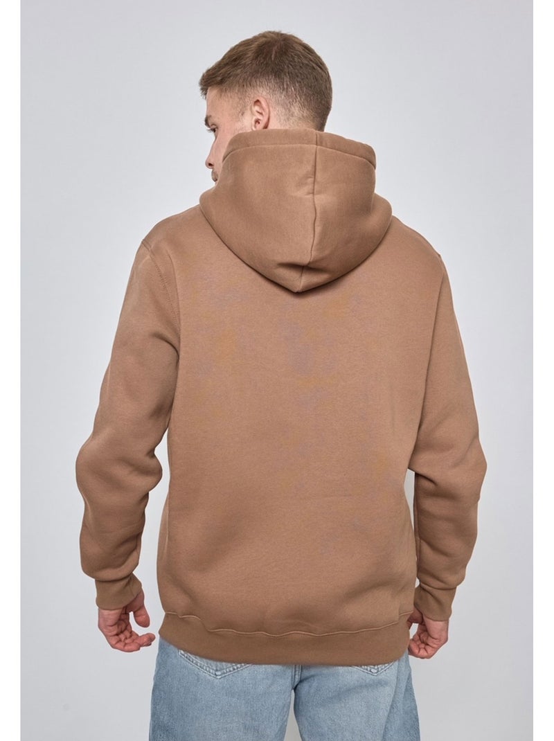 Sweat à capuche zippé Kebello Marron - Kiabi