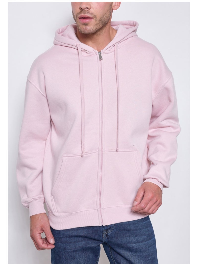 Sweat à capuche zippé Kebello Rose - Kiabi