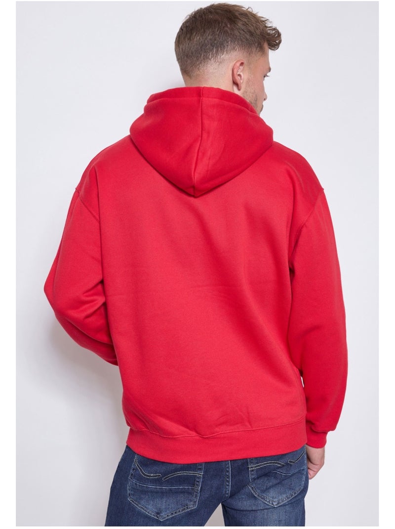 Sweat à capuche zippé Kebello Rouge - Kiabi