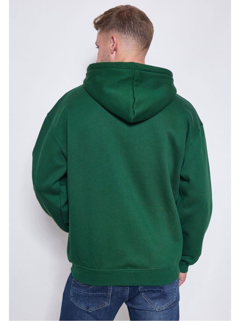 Sweat à capuche zippé Kebello Vert - Kiabi