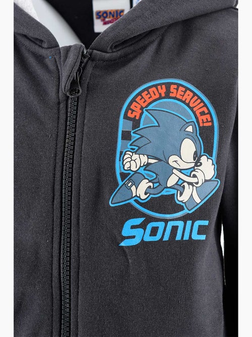 Sweat à capuche zippé   | Licence Officielle Sonic - Kiabi