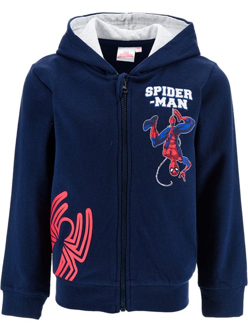 Sweat à capuche zippé   | Licence Officielle Spiderman - Kiabi