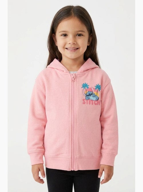 Sweat à Capuche Zippé Lilo et Stitch | Licence Officielle - Kiabi