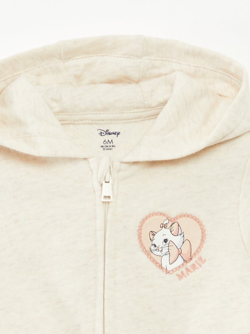 Sweat à capuche zippé 'Marie' Beige - Kiabi