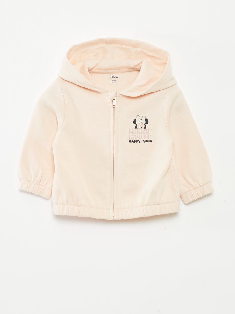 Sweat à capuche zippé 'Marie' Rose - Kiabi