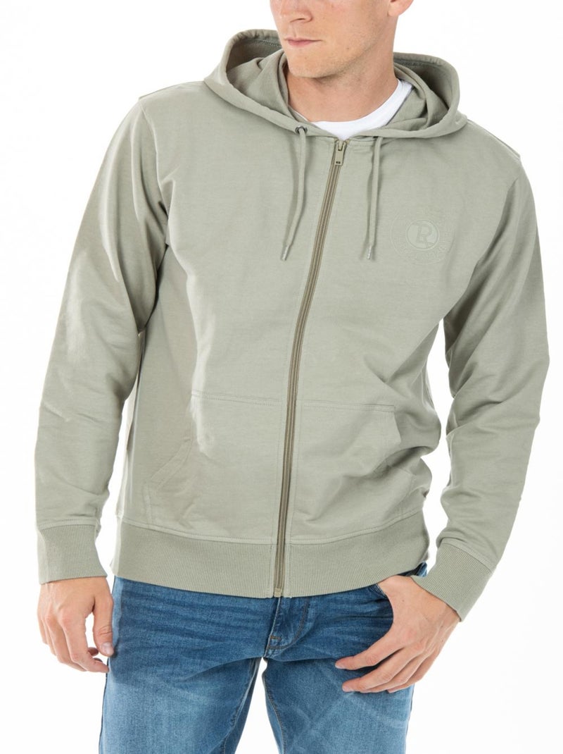 Sweat à capuche zippé MEDERIP 'Rica Lewis' Vert - Kiabi