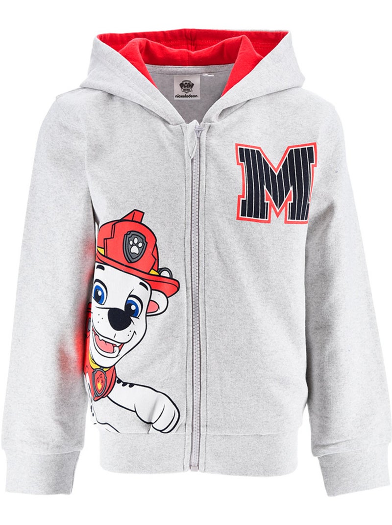 Sweat à Capuche zippé Pat Patrouille  | Licence Officielle Gris - Kiabi