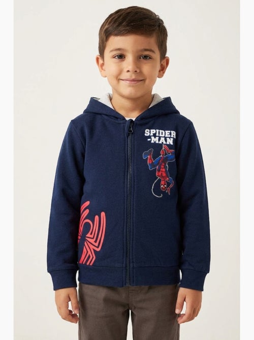 Sweat à Capuche zippé Spider-Man  | Licence Officielle - Kiabi
