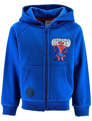 Sweat à capuche zippé spiderman| licence officielle