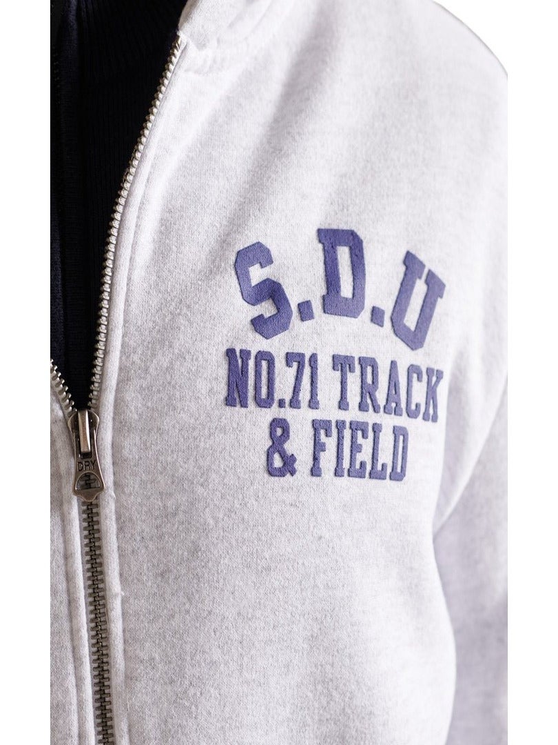 Sweat à capuche zippé Track & Fieldbleu sarcelle tropical jaspe pour Femme | FR