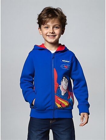 Sweat à Capuche Zippé Superman | Licence Officielle