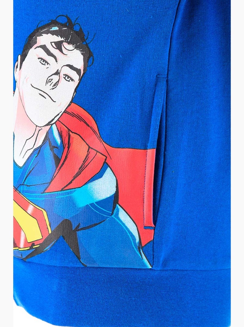 Sweat à Capuche Zippé Superman  | Licence Officielle Bleu - Kiabi