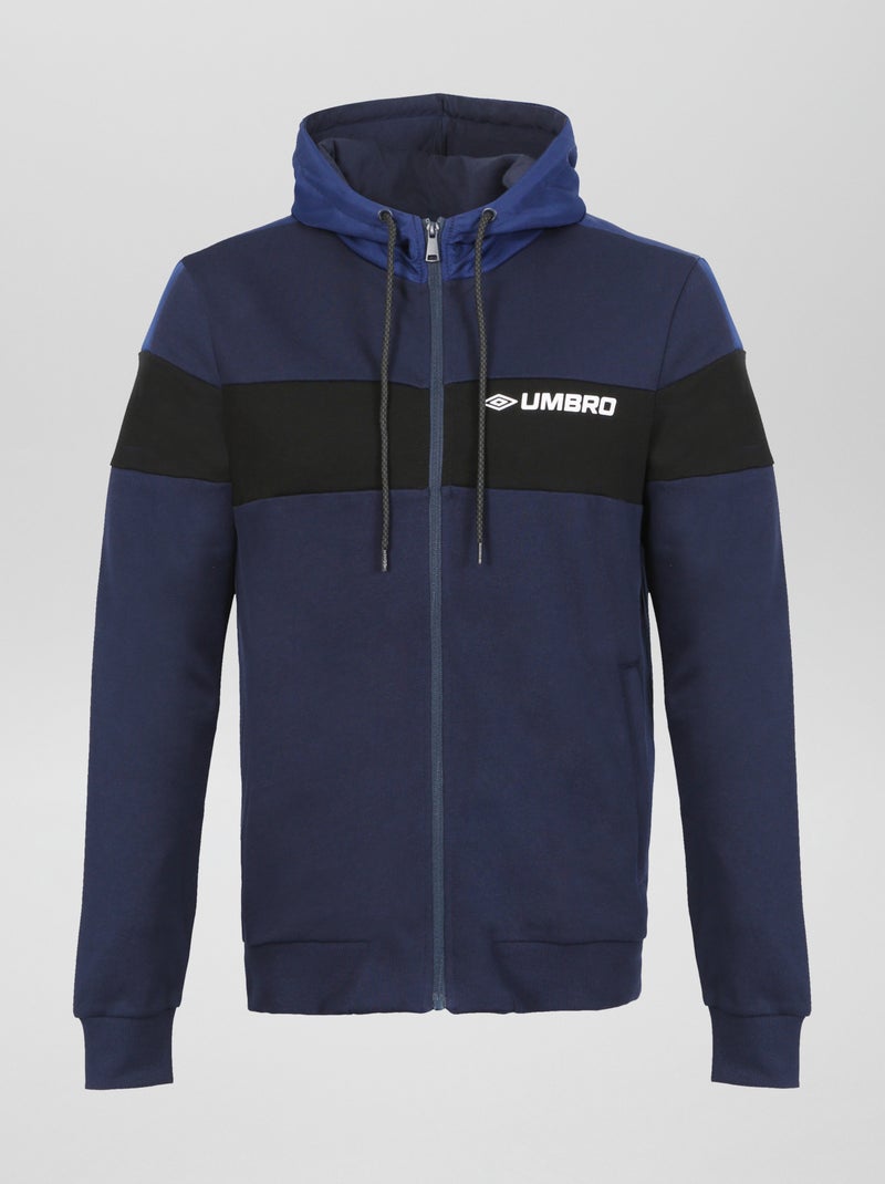 Sweat à capuche zippé 'Umbro' Bleu - Kiabi