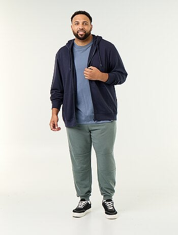 Sweat à capuche zippé uni
