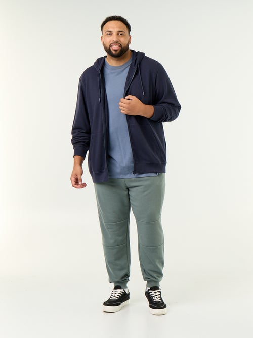 Sweat à capuche zippé uni - Kiabi