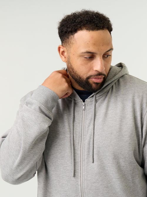 Sweat à capuche zippé uni - Kiabi Sweat à capuche zippé uni - Kiabi