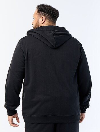 Sweat à capuche zippé uni