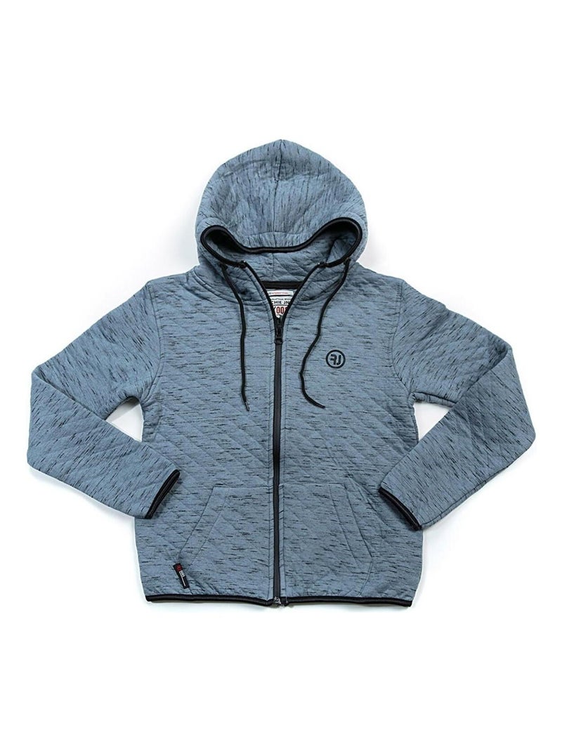 Sweat à capuche zippé WANTOS BOY Bleu - Kiabi