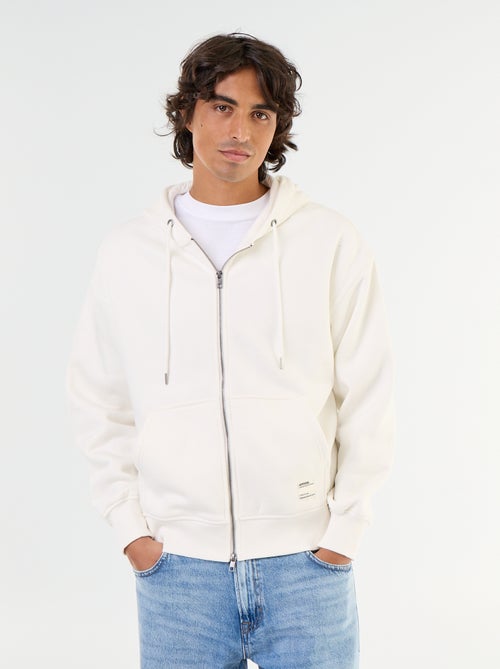 sweat à capuche zippée uni - Kiabi