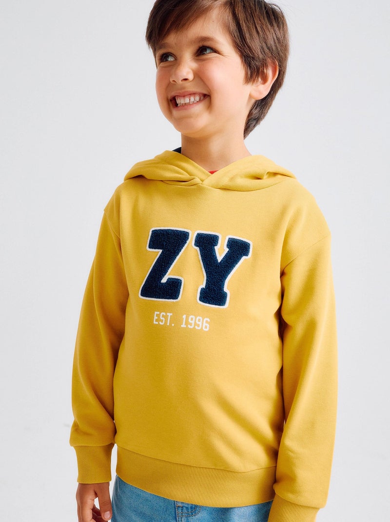 Sweat à Capuche ZY Archives Jaune - Kiabi