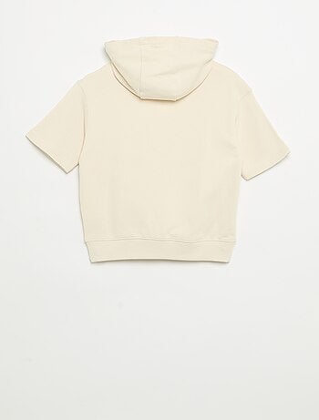 Sweat à capuches et manches courtes