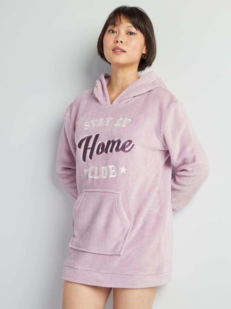 Sweat à col capuche de nuit Rose - Kiabi