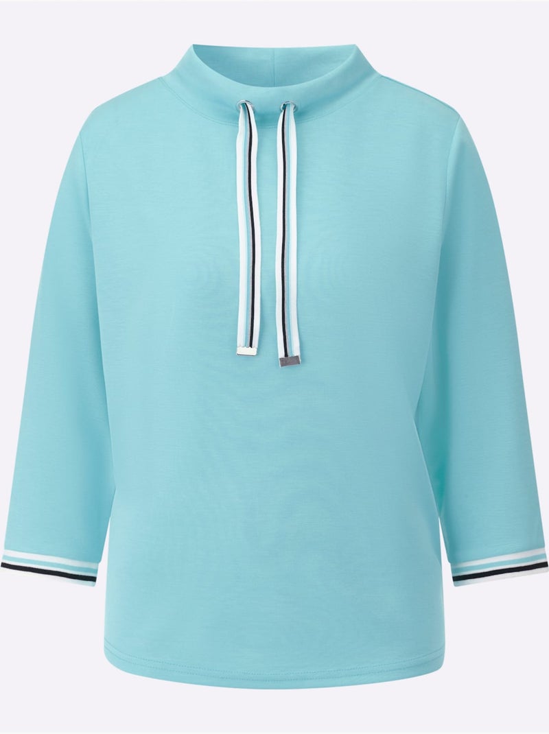 Sweat à Col Montant 50% Modal (tencel) - Taille Standard - Witt Bleu marine - Kiabi