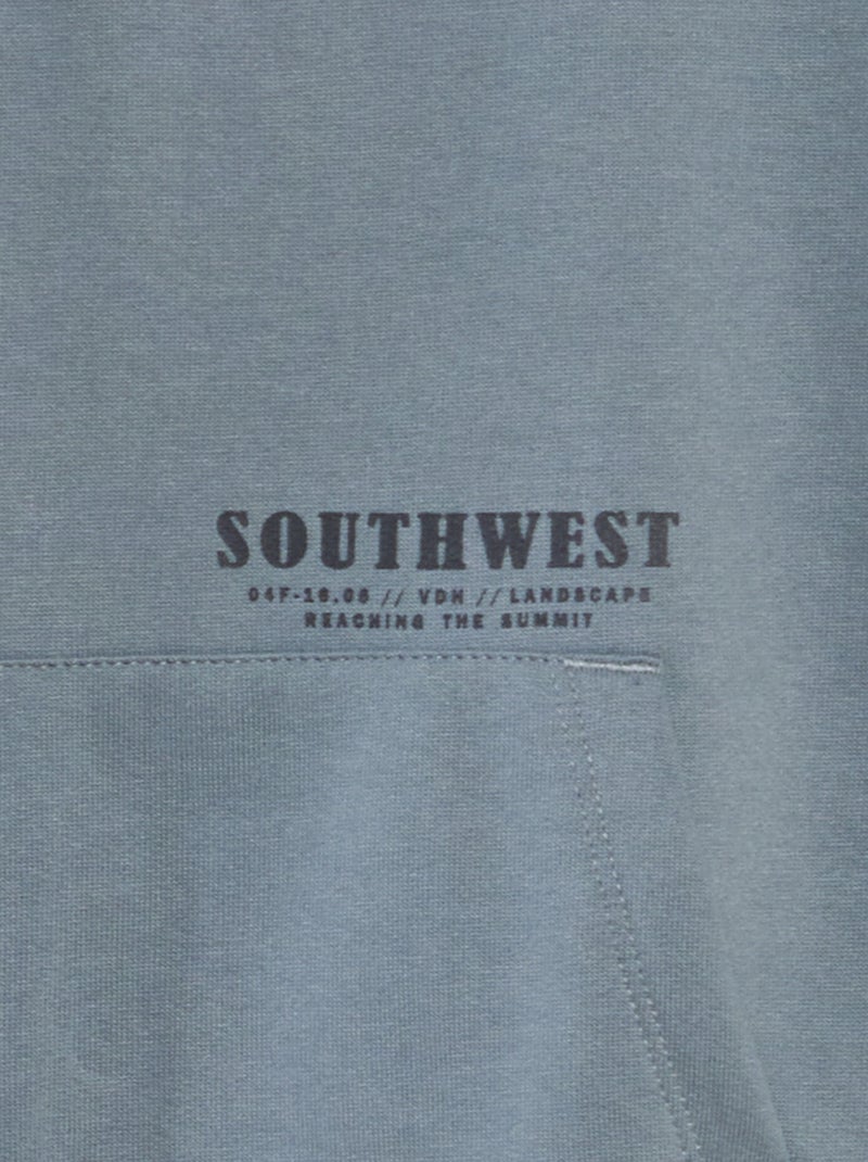 Sweat à col montant imprimé 'Nevada' Bleu - Kiabi