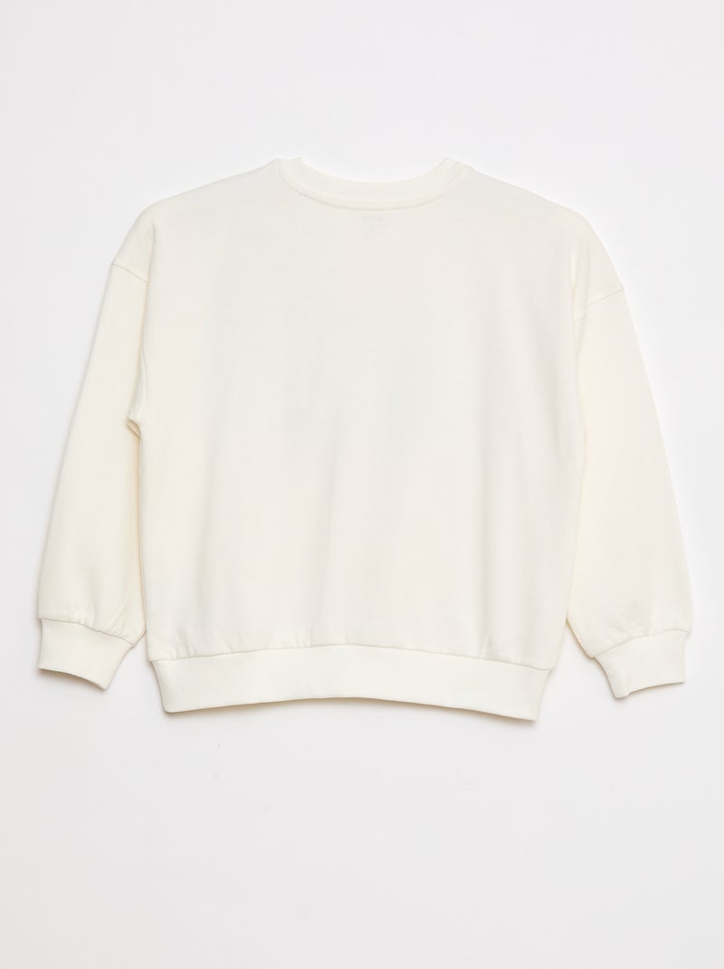 Sweat à col rond - Grafik Edition Blanc - Kiabi