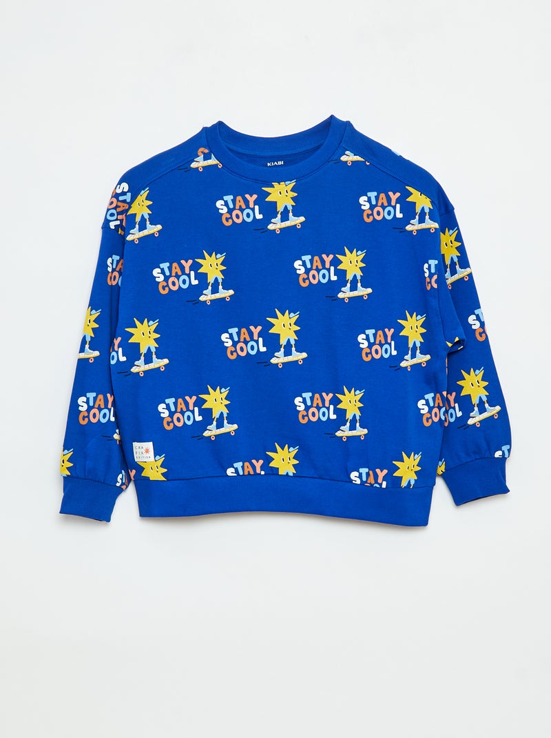 Sweat à col rond - Grafik Edition Bleu - Kiabi