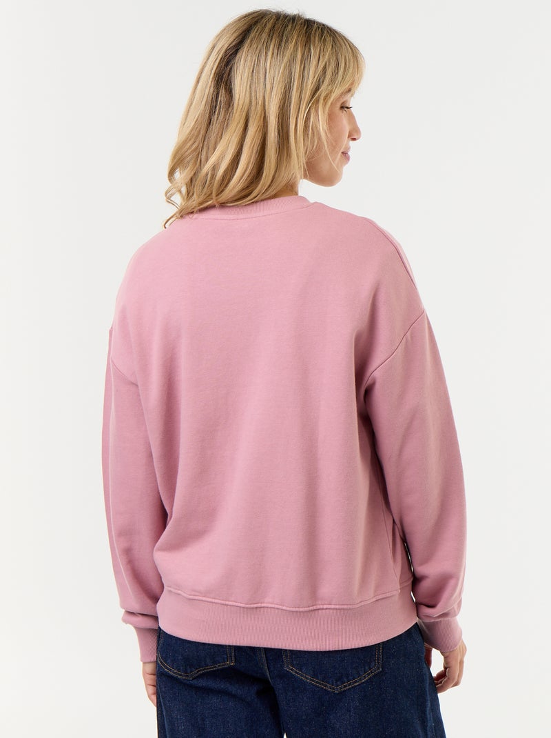 Sweat à col rond - Kiabi Rose - Kiabi