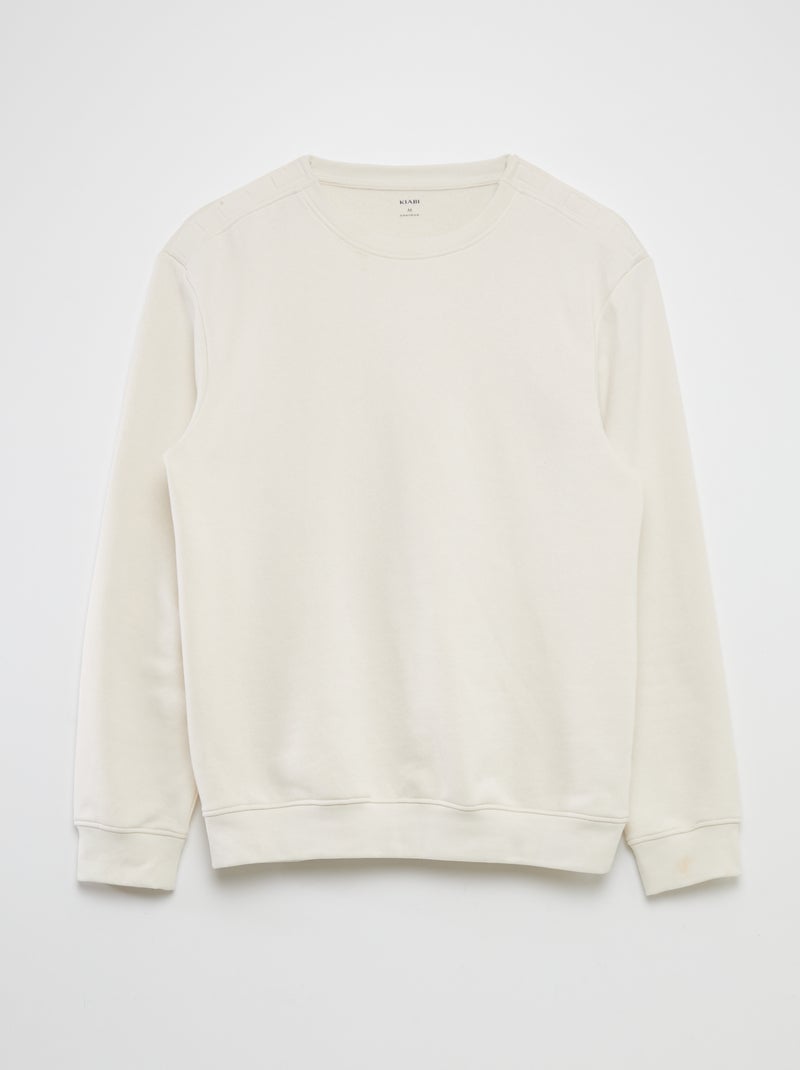 Sweat à col rond - So Easy Blanc - Kiabi