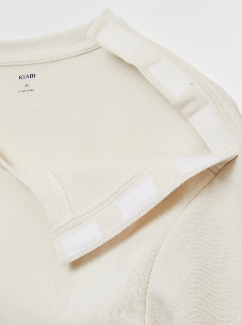 Sweat à col rond - So Easy Blanc - Kiabi