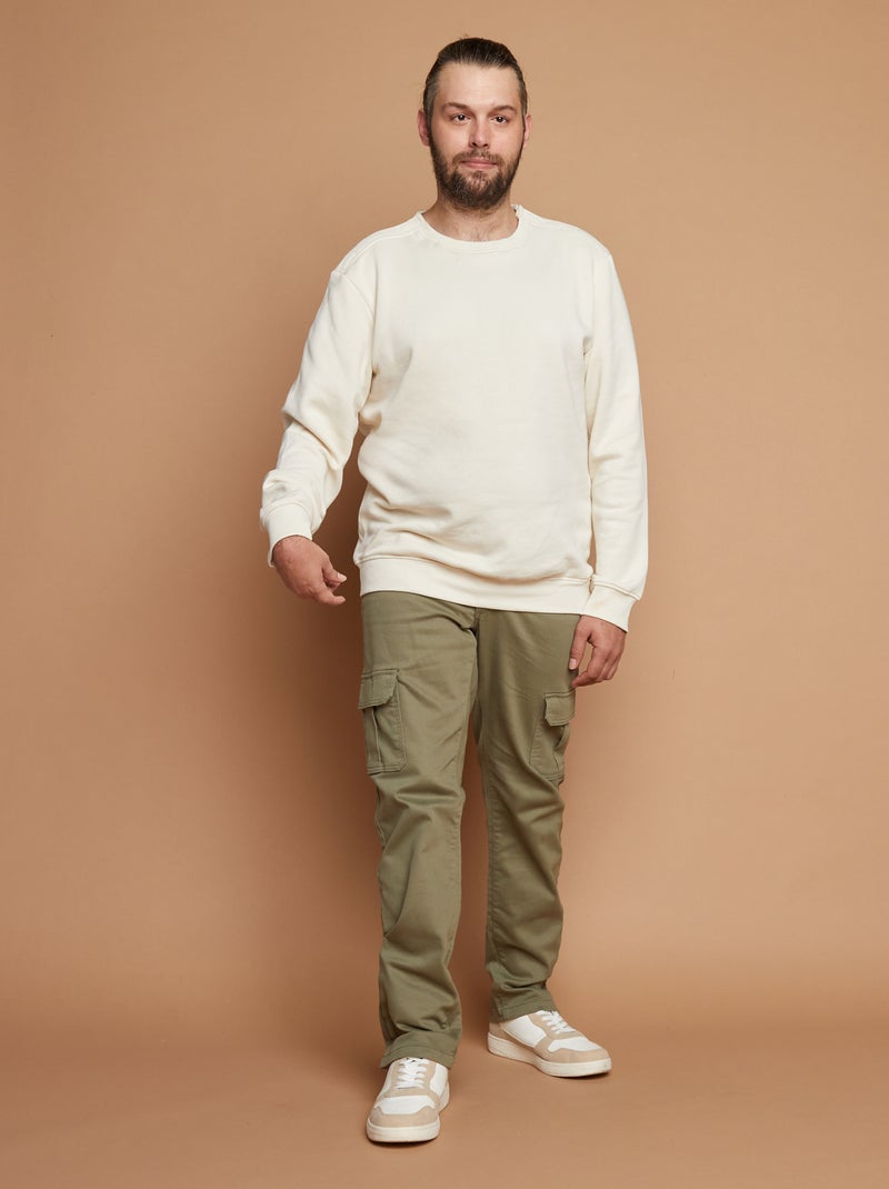 Sweat à col rond - So Easy Blanc - Kiabi