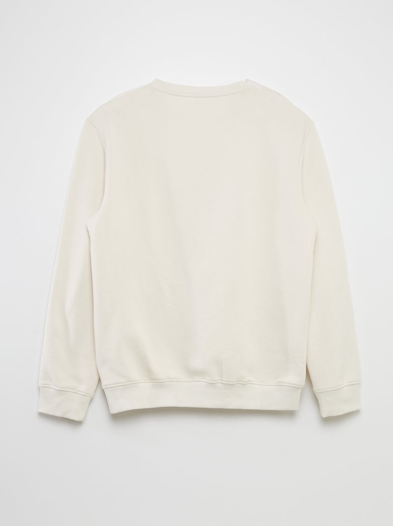 Sweat à col rond - So Easy Blanc - Kiabi