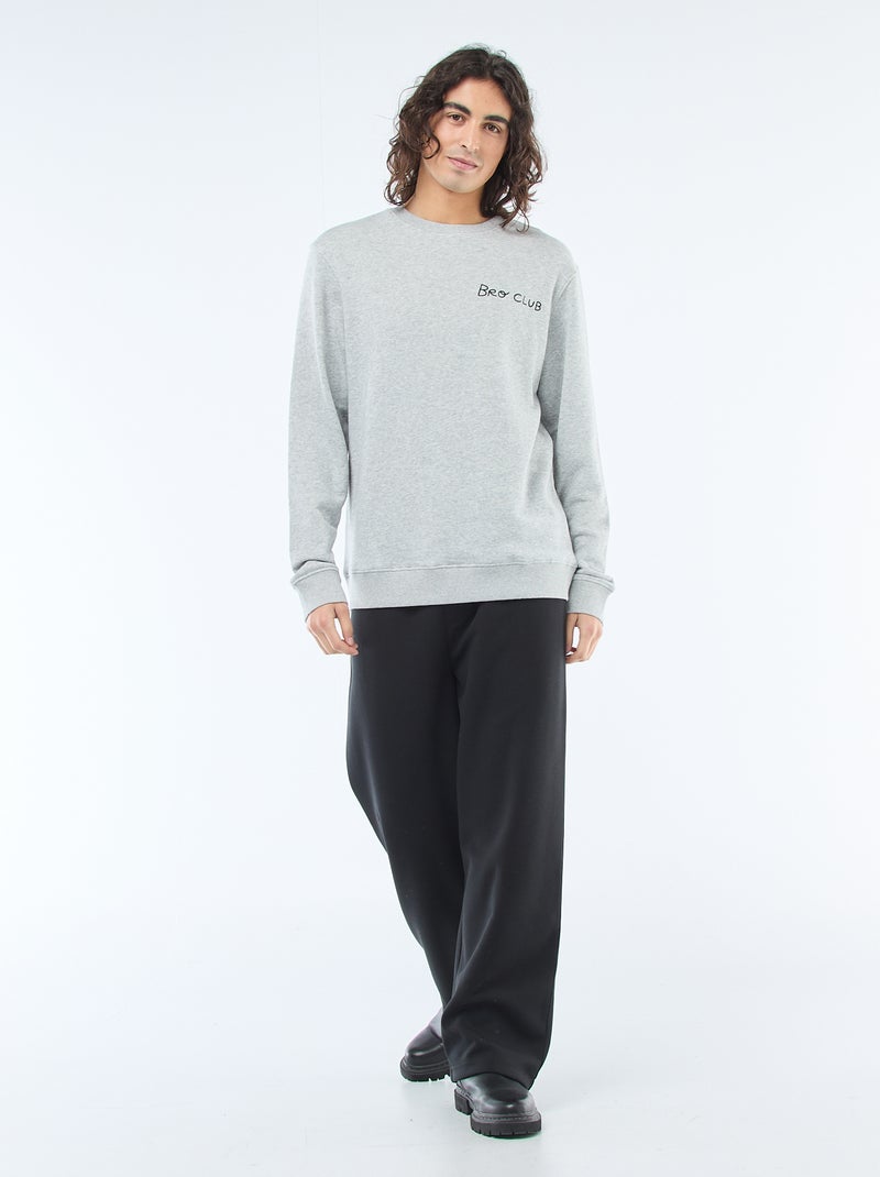 Sweat à col rond 'Agathe Sorlet x Kiabi' - Saint-Valentin Gris - Kiabi