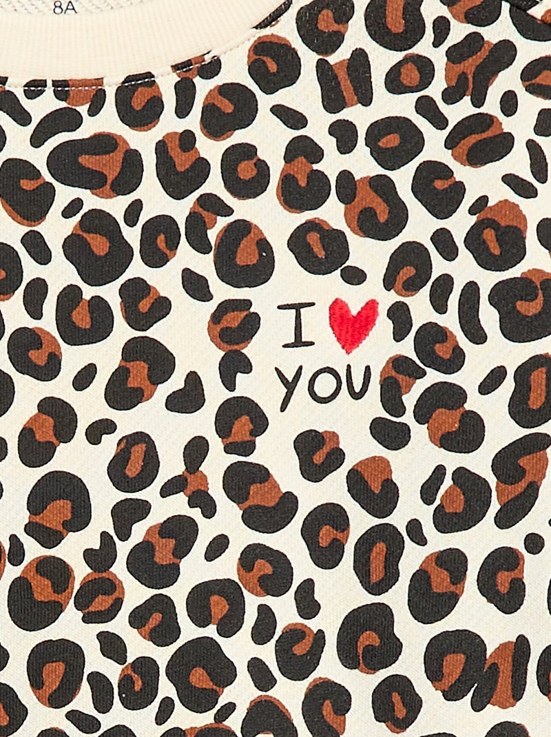 Sweat à col rond  'Agathe Sorlet x Kiabi' - Saint-Valentin Léopard - Kiabi